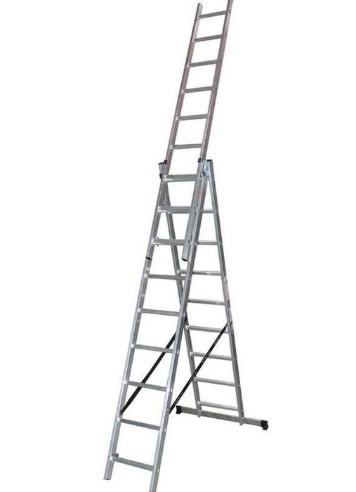 Трираменна алуминиева стълба 3х8 и 3х10 стъпала Арон България