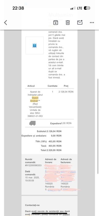 Dyson Airstrait Red Velvet/Gold Editie limitată