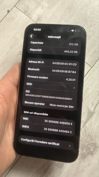 Iphone 14pro max 512gb baterie 83