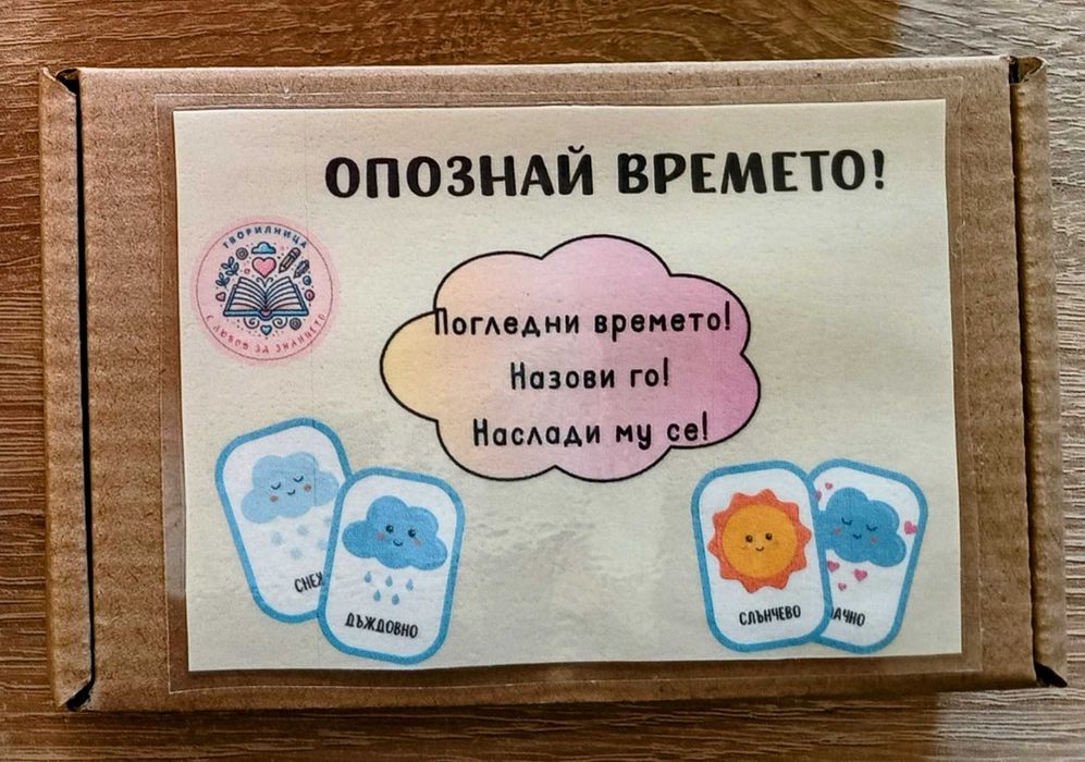 Образователни карти с времето - "Опознай времето"