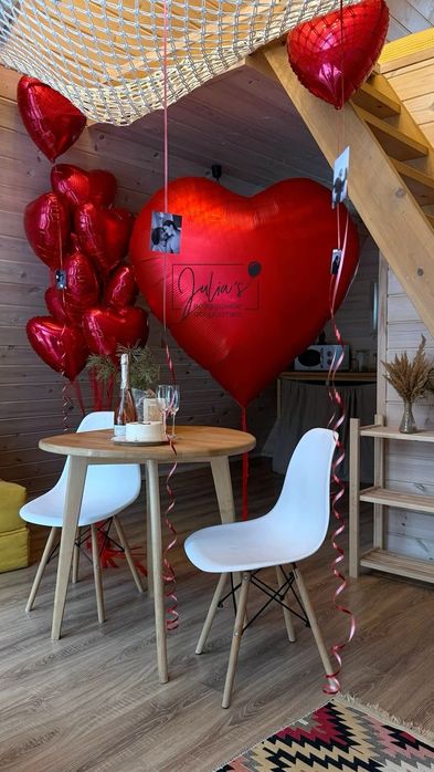 Шары сердечко 14февраля