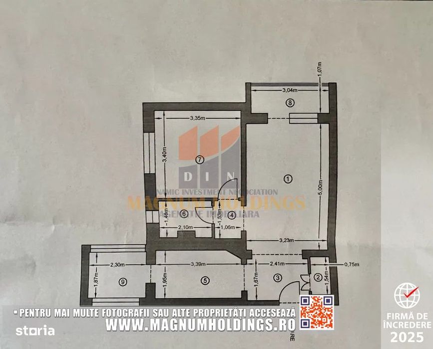 Apartament 2 camere, Negru-Voda, etajul 3