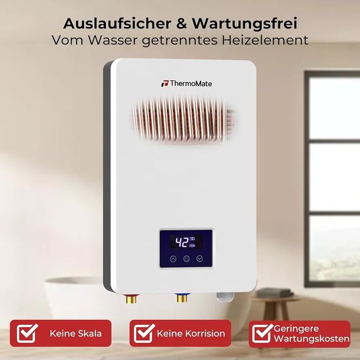 Încălzitor electronic instantaneu de apă ThermoMate ET180, 18 kW, 400 V, rezistent la presiune, temperatură precisă la ieșire/reglabil continuu, 30-6