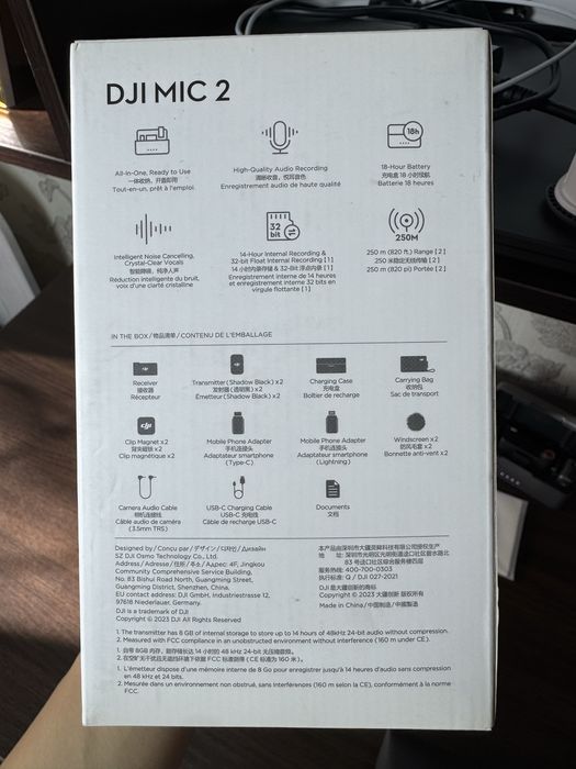 Петлички DJI Mic 2 (2 передатчика + 1 приёмник + кейс)