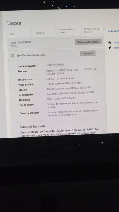 Vând pc Apple Imac
