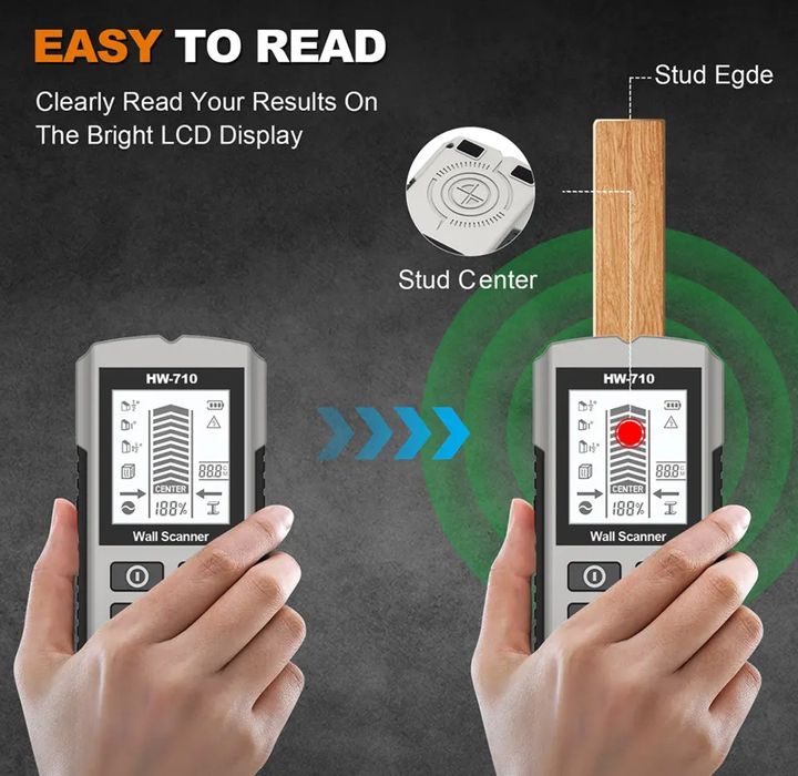 Детектор HW-710 для скрытой проводки, проводов напряжения, труб и т.д.