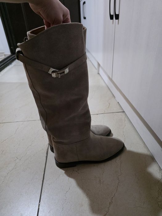 Сапоги,  натуральная замша