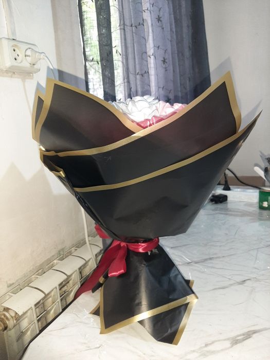 Цветы из ткани букет