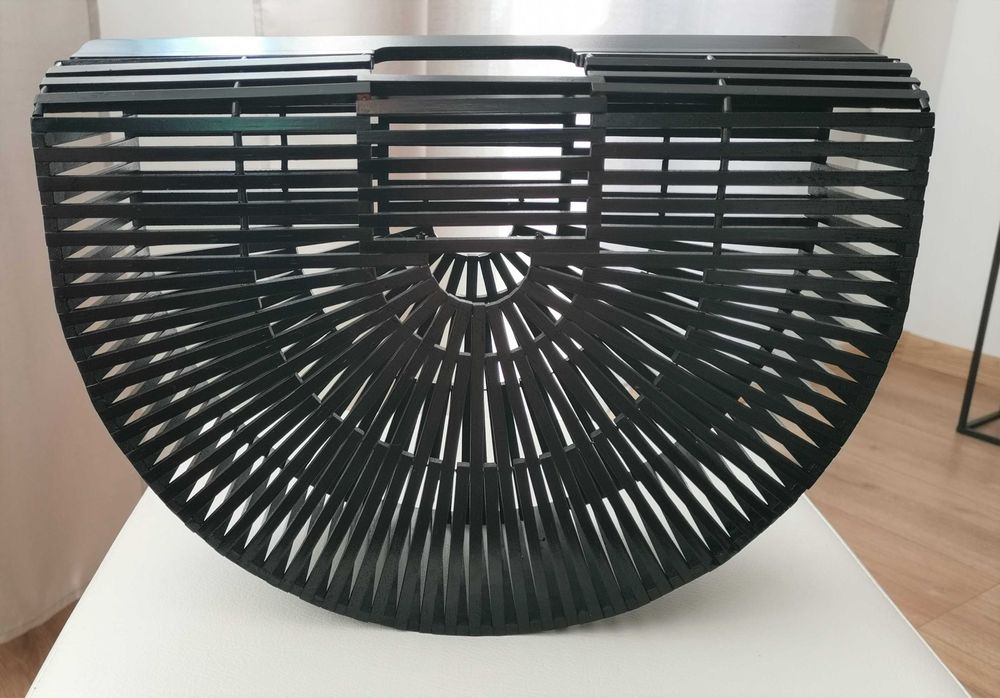 Дамска чанта от бамбук  черна