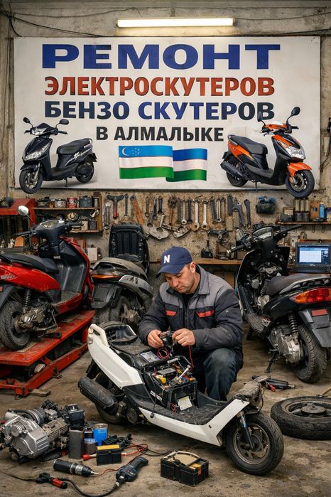 Ремонт скутеров бензиновый и электрические