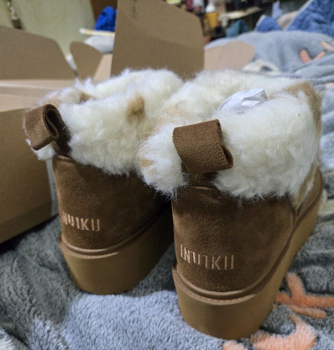 Inuikii teddy platform естествена кожа дамски апрески нови 38 номер