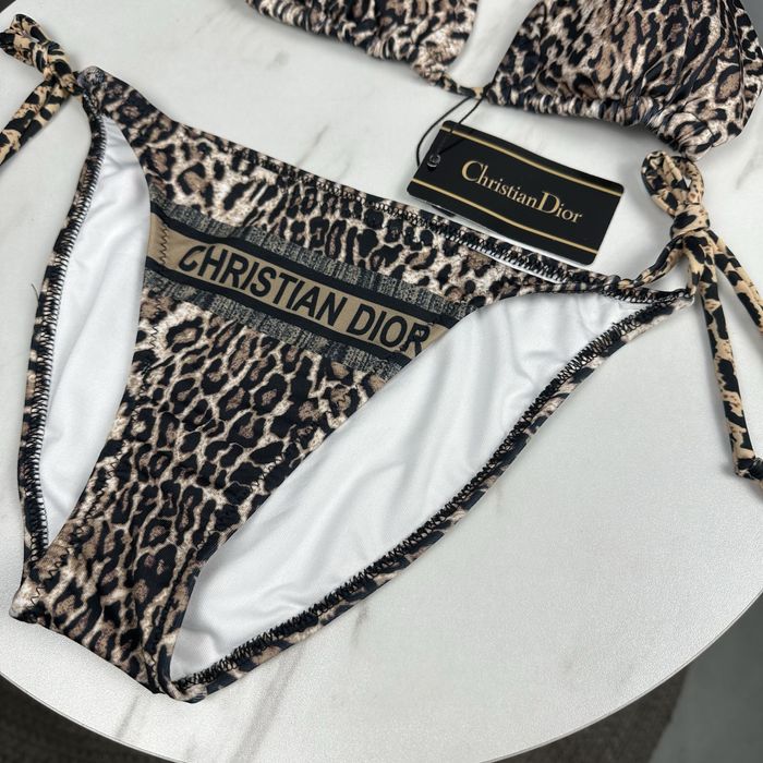 DIOR бански с леопардова щампа