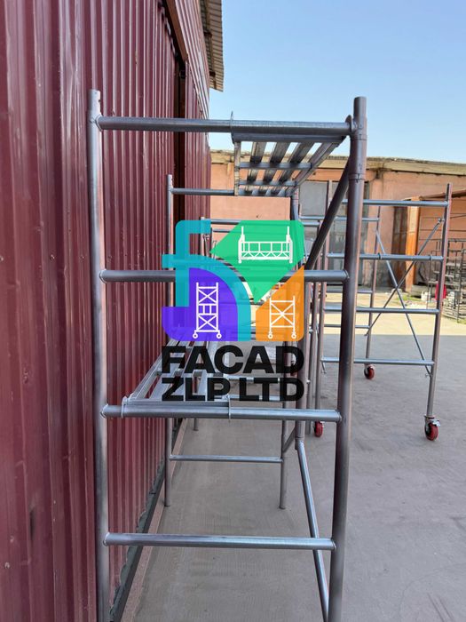 Мобильные раскладные строительные леса с поддонами и колесами, Китай