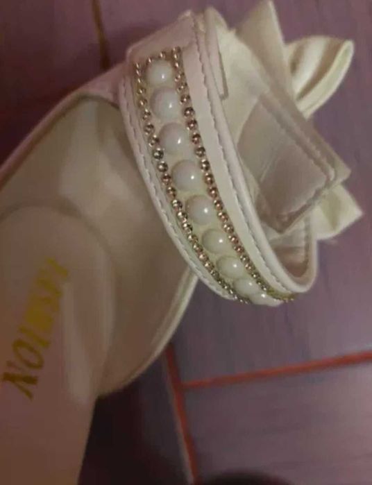 Sandale imitație piele casual evenimente cu perle 36