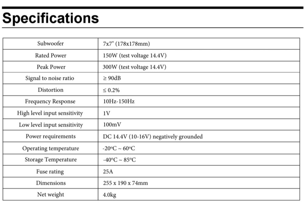 Cабвуфер под сиденье Alpine PWE-M770 активный