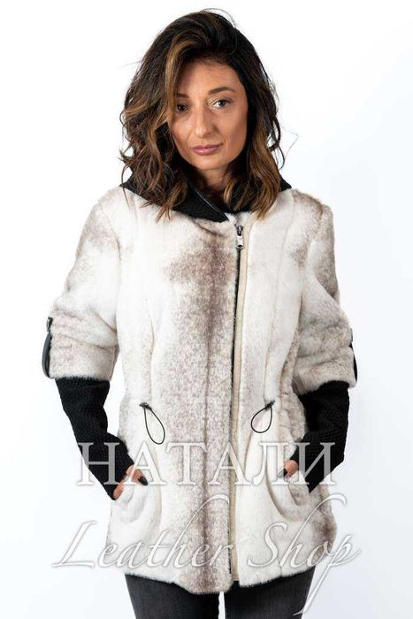 Дамско ексклузивно палто от алпака с косъм Диана