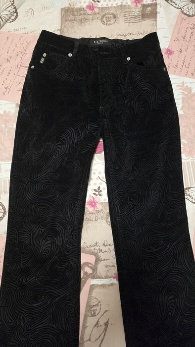 Велурени дънки Guess