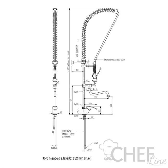 Dulap profesional INOX cu 2 cuve - Italia - utilizată doar 6 luni