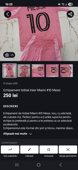 Echipament Inter Miami Messi #10