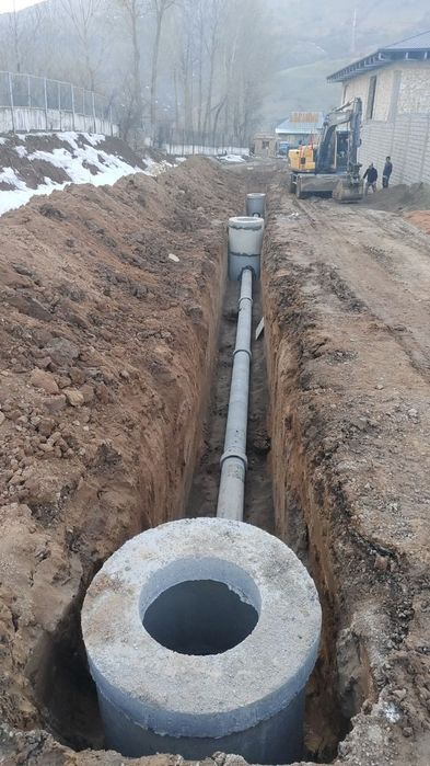 Монтаж магистралная канализация и водопровод, дачный септик, ливневка.