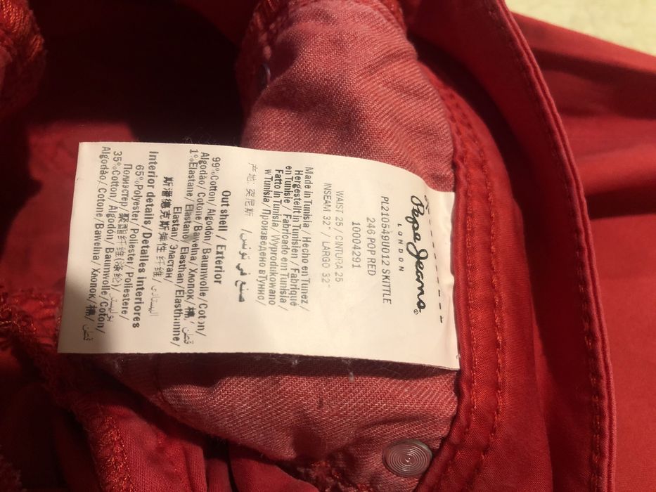 Pantaloni rosii Pepe Jeans XS