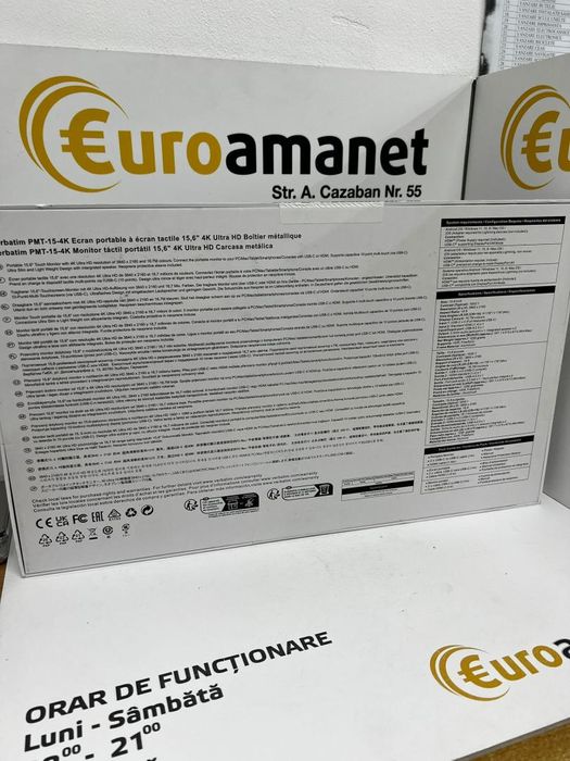 Monitor portabil Verbatim Touchscreen PMT-15-4K -I-