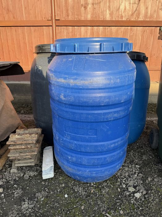 Butoaie plastic 200l curate,plastic gros de calitate superioara