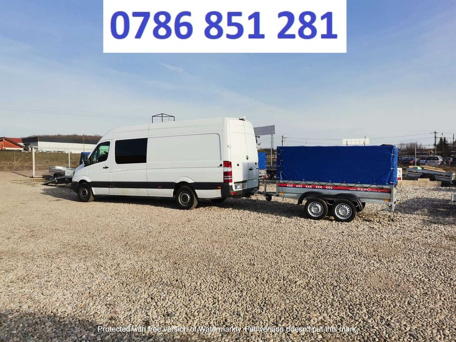 Remorca 750 kg Atv Moto Auto Transport Apicola Dublu Ax Prelata Oferta