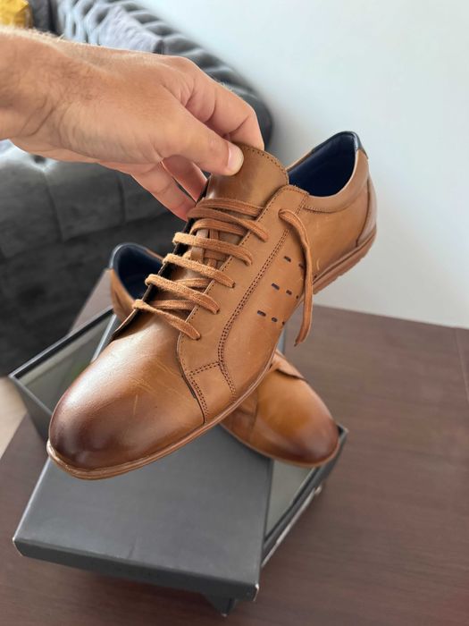 NOU Pantofi Sport Eleganti Roberto Renzo Piele Maro Coniac Mărimea 45 (US 11.5 / UK 10.5)