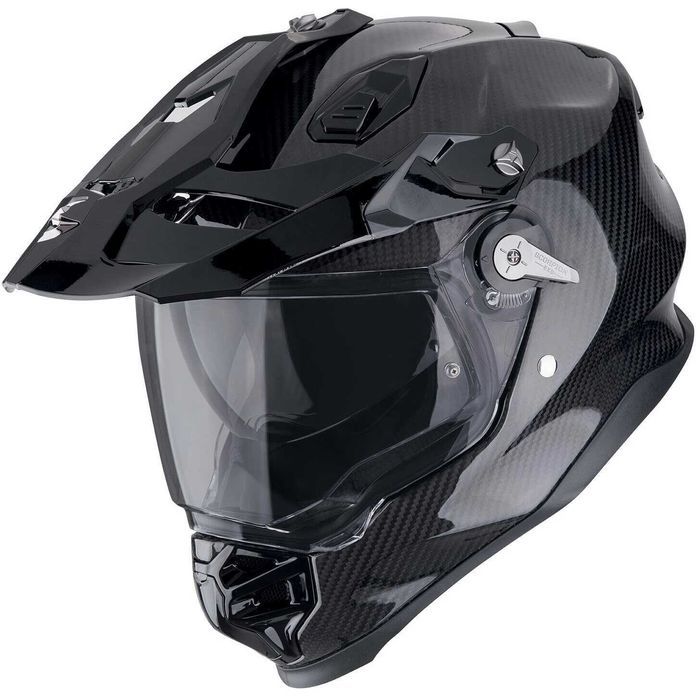 Каска Scorpion ADF-9000 CARBON AIR SOLID Black нов модел висок клас