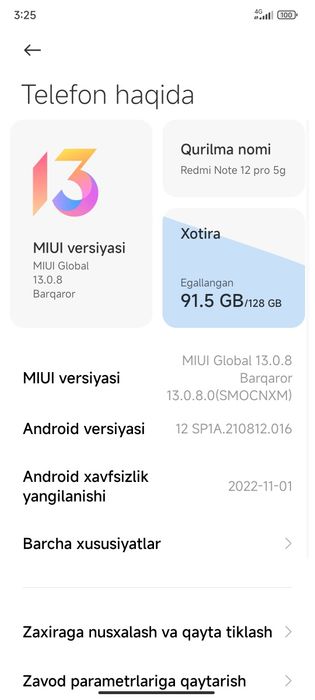 Redmi not 12 pro 5 g