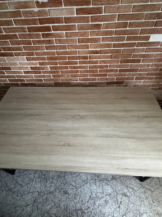 ЛОФТ Стол из цельного дерево и стальных ножек