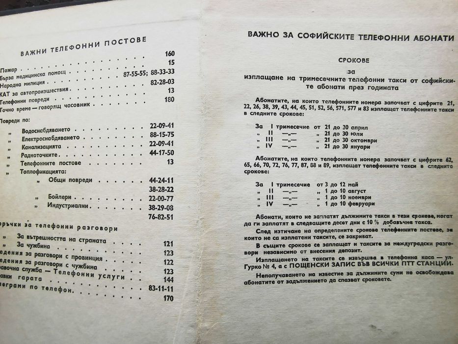 Телефонен указател на София-1971г.