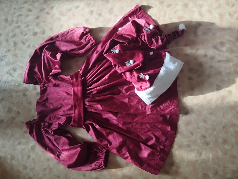 Костюм новогодний Санта девочка