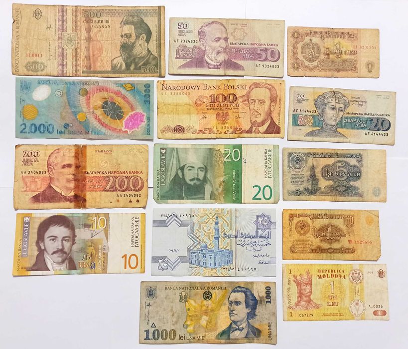 Лот банкноти 14 броя