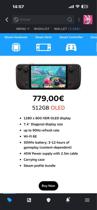 Steam deck oled 512gb