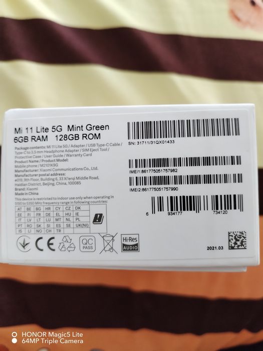 Xiaomi Mi 11 Lite 5G, mint green