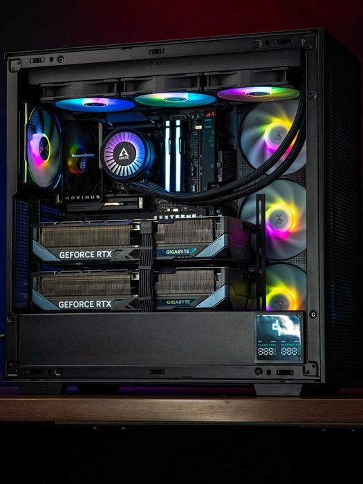 CASE Intel Ultra 9 + RTX 5090 x2 | 64GB DDR5 | 1600W TITANIUM ROG Z890