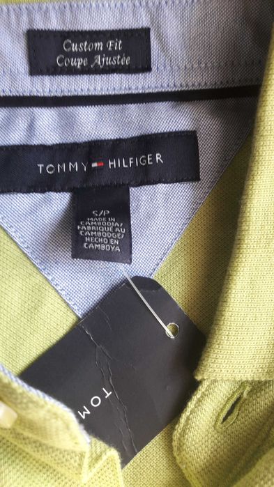 Tommy Hilfiger тениска с яка- нова