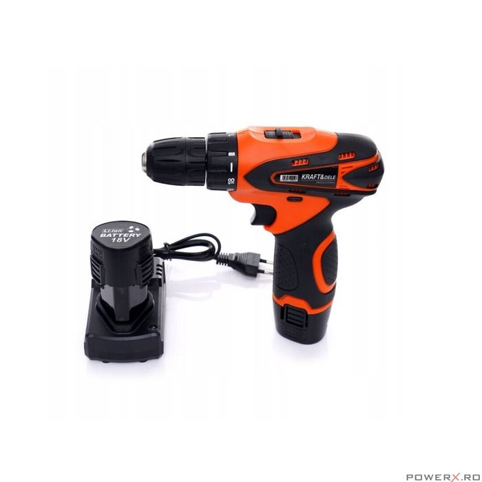 Filetanta, masina pentru gaurit, 18V Li-ion, 1300 mAh, 1100 rpm, Kraft