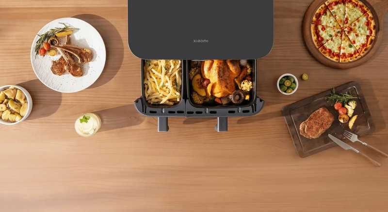Фритюрница-аэрогриль Xiaomi Dual Zone Air Fryer 12L Global (черный)