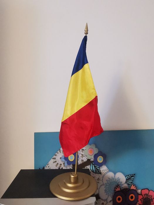 Steag Fanion Romania de birou / Steag de birou Romania