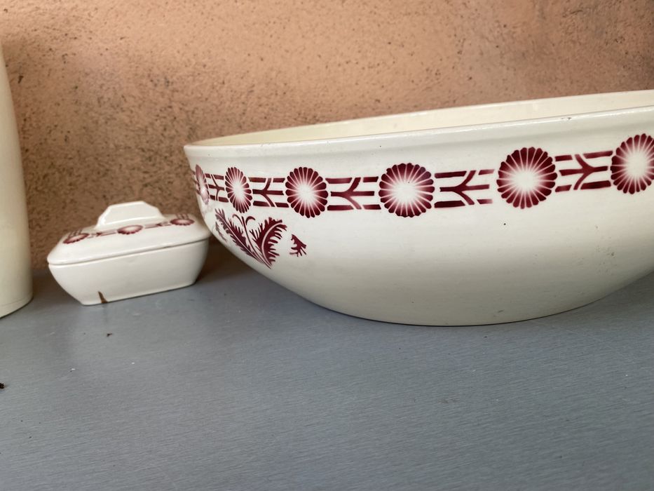 Белгийски порцеланов сет леген и кана