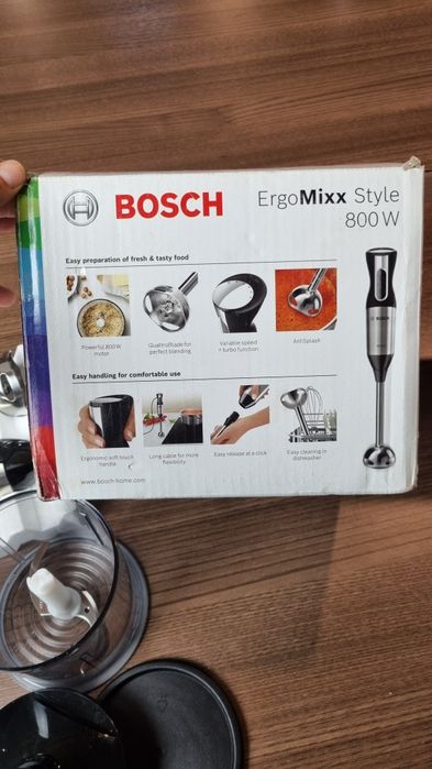Blender Bosch 800 W, Ergo Mixx Style, cu toate accesoriile incluse