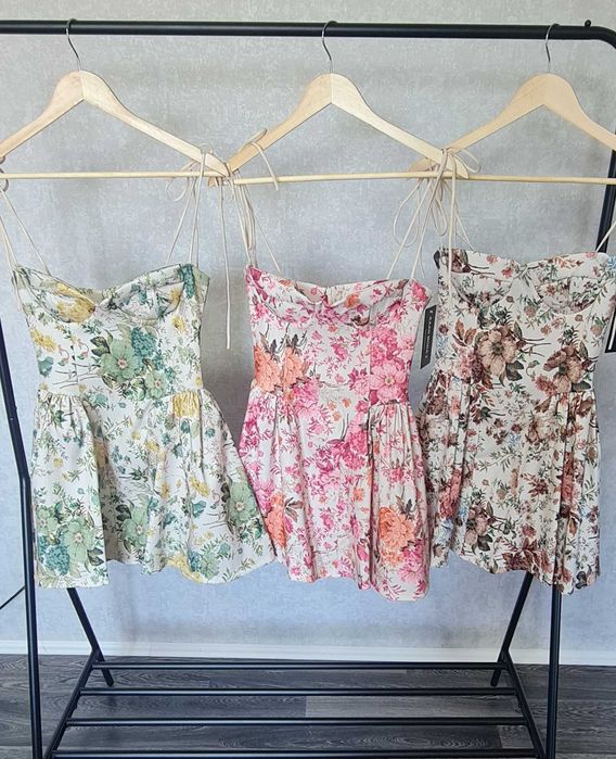 Дамска рокля с флорален десен | Размер S/M/L | 3 десена | Нова