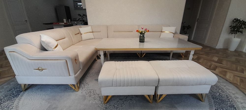 Divan va stol zal uchun.