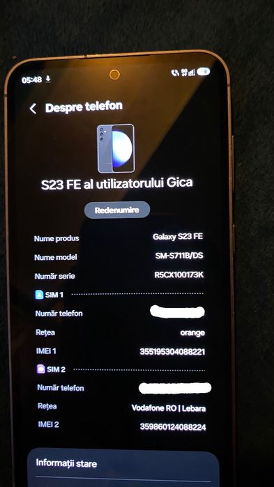 Vand samsung s 23 FE
