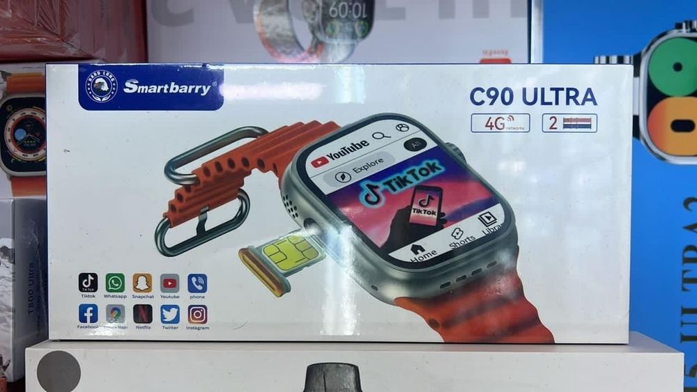 Smart watch internet sim kartali 380.000 C92 MAX, C95, C96, c99
С90 4G