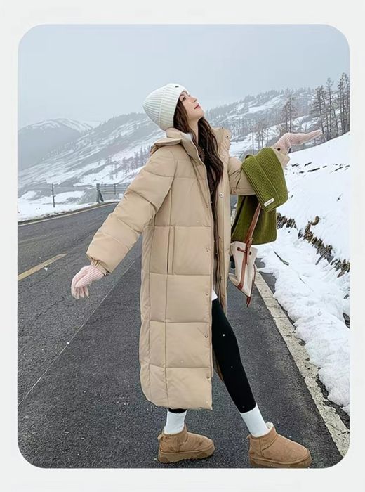 Продам пуховик длинный