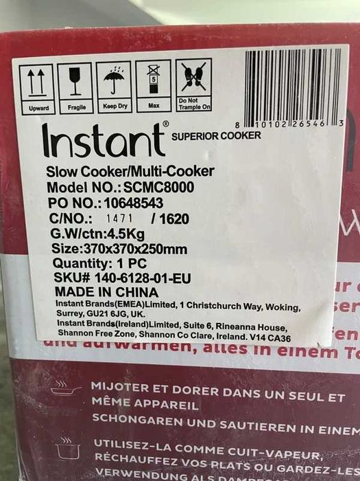 Slow Cooker Instant Pot, 800W, 7.1L, control digital, negru